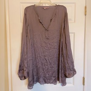 Silk Calypso Blouse Tunic Purple